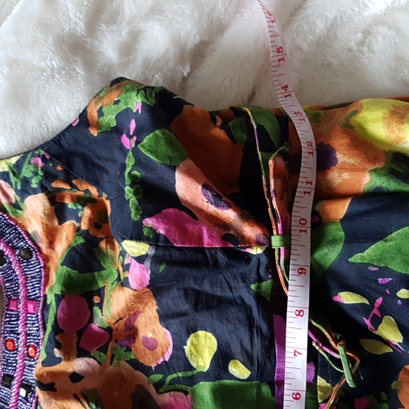 Uttam London Women’s Floral Empire Waist Dress w beaded details | EUC | Wedding - Picture 15 of 17